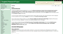Desktop Screenshot of e2hiffman-researchproject.wikispaces.com
