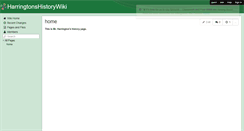 Desktop Screenshot of harringtonshistorywiki.wikispaces.com