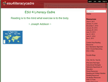 Tablet Screenshot of esu4literacycadre.wikispaces.com