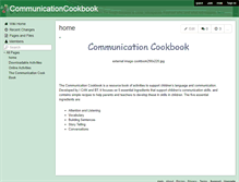 Tablet Screenshot of communicationcookbook.wikispaces.com