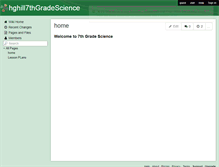 Tablet Screenshot of hghill7thgradescience.wikispaces.com