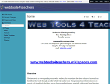 Tablet Screenshot of 5webtools4teachers.wikispaces.com
