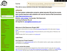 Tablet Screenshot of flatclassroomproject.wikispaces.com