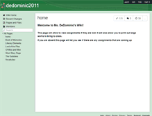 Tablet Screenshot of dedominic2011.wikispaces.com