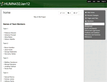 Tablet Screenshot of humn432jan12.wikispaces.com
