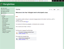 Tablet Screenshot of 10englishbsc.wikispaces.com