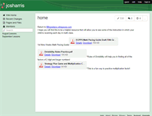 Tablet Screenshot of jcsharris.wikispaces.com