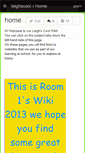 Mobile Screenshot of leighscool.wikispaces.com