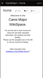 Mobile Screenshot of canismajor.wikispaces.com