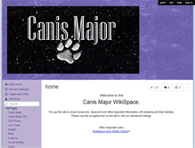 Tablet Screenshot of canismajor.wikispaces.com