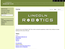 Tablet Screenshot of lincolnrobotics.wikispaces.com