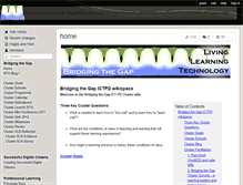 Tablet Screenshot of bridging-the-gap-cluster.wikispaces.com