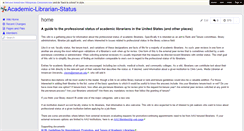 Desktop Screenshot of academic-librarian-status.wikispaces.com