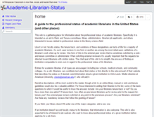 Tablet Screenshot of academic-librarian-status.wikispaces.com