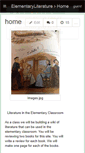 Mobile Screenshot of elementaryliterature.wikispaces.com