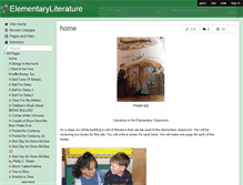 Tablet Screenshot of elementaryliterature.wikispaces.com
