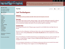 Tablet Screenshot of highschoolartteacherhandbook.wikispaces.com