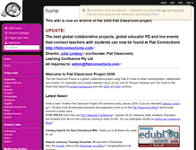 Tablet Screenshot of flatclassroomproject2008.wikispaces.com