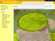 Tablet Screenshot of jacoxliteracylounge.wikispaces.com