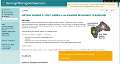Desktop Screenshot of gamingintheenglishclassroom.wikispaces.com