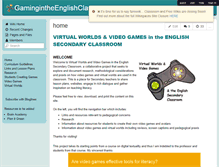 Tablet Screenshot of gamingintheenglishclassroom.wikispaces.com