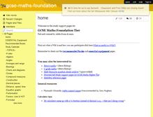 Tablet Screenshot of gcse-maths-foundation.wikispaces.com