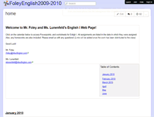 Tablet Screenshot of foleyenglish2009-2010.wikispaces.com