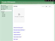 Tablet Screenshot of koski-wikispace.wikispaces.com