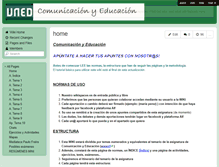 Tablet Screenshot of comunicacionyeducacionuned.wikispaces.com