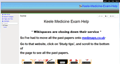 Desktop Screenshot of keele-medicine-exam-help.wikispaces.com