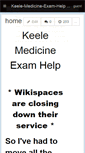 Mobile Screenshot of keele-medicine-exam-help.wikispaces.com