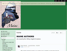 Tablet Screenshot of maineauthors.wikispaces.com