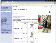 Tablet Screenshot of landmarksports.wikispaces.com