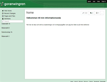 Tablet Screenshot of goranwingren.wikispaces.com