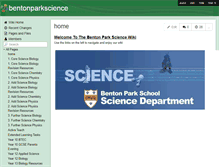 Tablet Screenshot of bentonparkscience.wikispaces.com