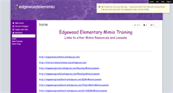 Desktop Screenshot of edgewoodelemimio.wikispaces.com