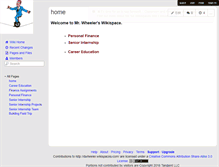 Tablet Screenshot of dwheeler.wikispaces.com