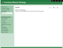 Tablet Screenshot of cordovamarinebiology.wikispaces.com
