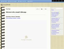 Tablet Screenshot of josephmath.wikispaces.com