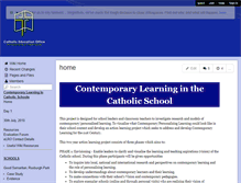 Tablet Screenshot of contemporarylearninginthecatholicschool.wikispaces.com