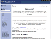 Tablet Screenshot of gdsbbookshelf.wikispaces.com