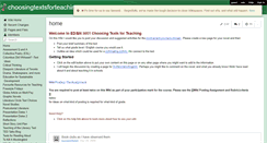 Desktop Screenshot of choosingtextsforteaching.wikispaces.com