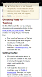 Mobile Screenshot of choosingtextsforteaching.wikispaces.com