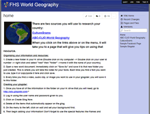 Tablet Screenshot of fhsworldgeography.wikispaces.com