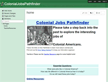 Tablet Screenshot of colonialjobspathfinder.wikispaces.com