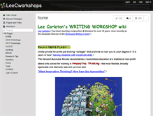 Tablet Screenshot of leecworkshops.wikispaces.com