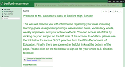 Desktop Screenshot of bedfordmrcameron.wikispaces.com