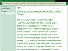 Tablet Screenshot of bedfordmrcameron.wikispaces.com