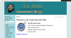 Desktop Screenshot of abcombs5thgrade.wikispaces.com