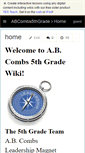 Mobile Screenshot of abcombs5thgrade.wikispaces.com